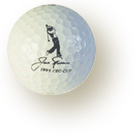 Custom-imprinted golf ball from Jack Nicklaus CEO Cup