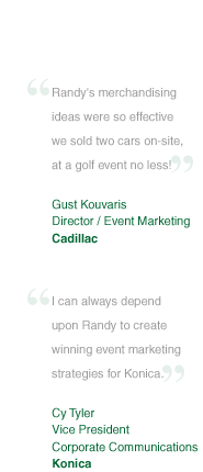 Cadillac and Konica Event Marketing Testimonials